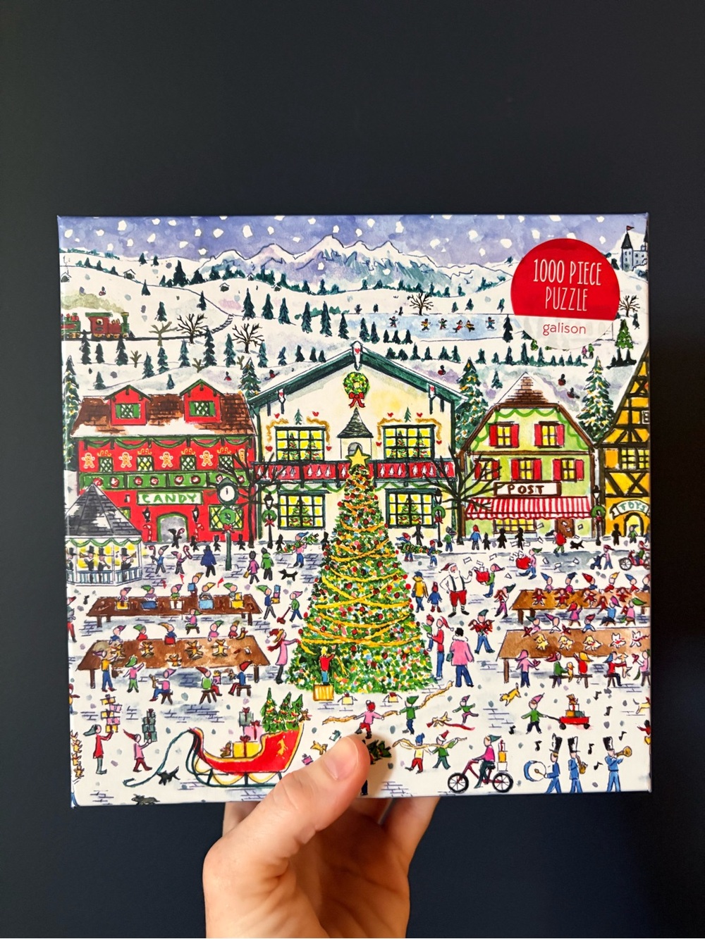 Galison 1000 Piece Christmas Village Jigsaw Puzzle - Picture 2 of 3